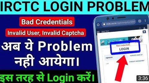 How to fix Bad Credentials Irctc login Problems |irctc csc Agent id| Not Authorized for this action