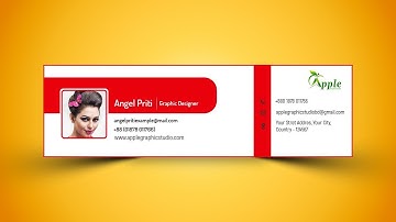 Email Signature PSD Template Design - Photoshop Tutorial