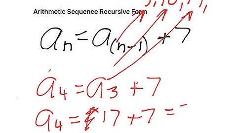 Unit 2.10 Recursive Form Arithmetic Sequence