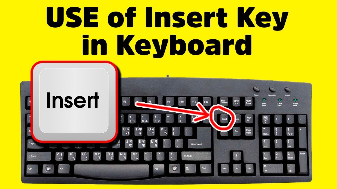 Use of Insert Key Insert key on keyboard YouTube