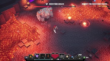 Minecraft Dungeons Redstone Golem Boss Fight