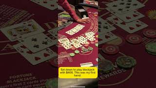 BIG Blackjack hand at MGM Grand! #casino #blackjack #cards #casinogames #betting