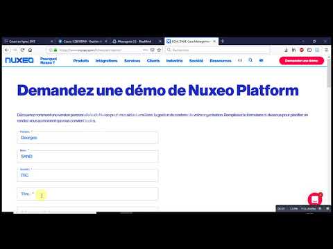 Video 1 Tutoriel Nuxeo  enregistrement site