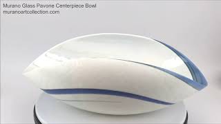 58170 Murano Glass Pavone Centerpiece Bowl