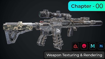 Weapon texturing & rendering | chapter- 0/7 | Maya | Substance Painter | Marmoset Toolbag 4