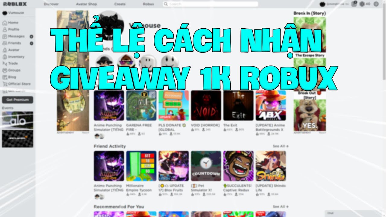 LIVE GIVEAWAY 1K ROBUX - YouTube