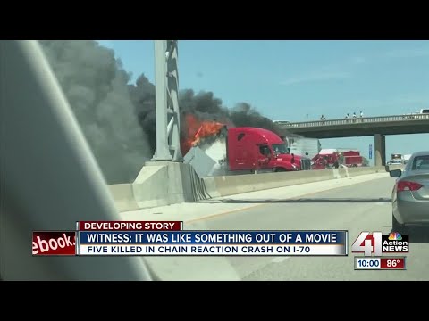 5 people killed in fiery crash on I-70 near Bonner Springs
