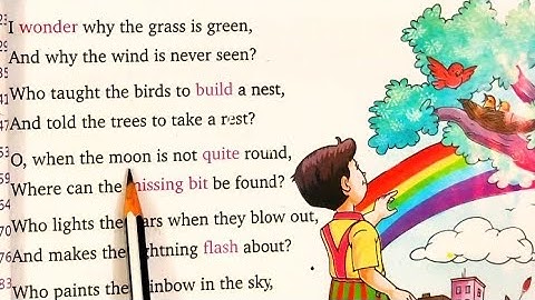 class 3rd chapter 1st wonder why. wonder why poem.