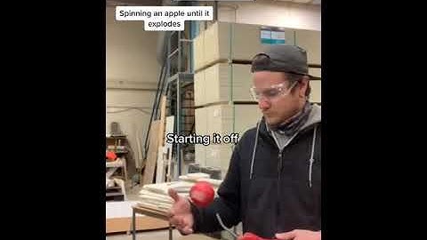 Guy Spins Apple Using Air Compressor Until It Explodes - 1141717