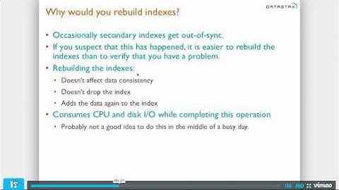 DS210 - 21 Maintaining Cassandra  Rebuild Index