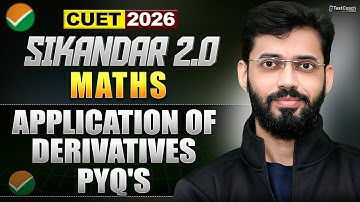CUET 2026 | Maths | Application of Derivatives PYQ