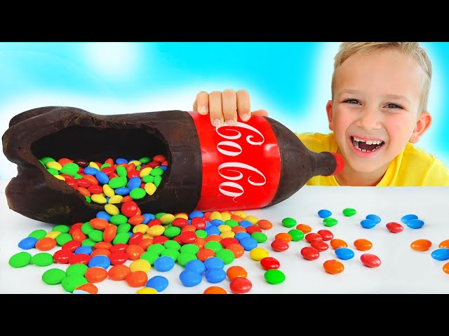 Vlad and Niki Chocolate u0026 Soda Challenge and more funny stories for kids class=