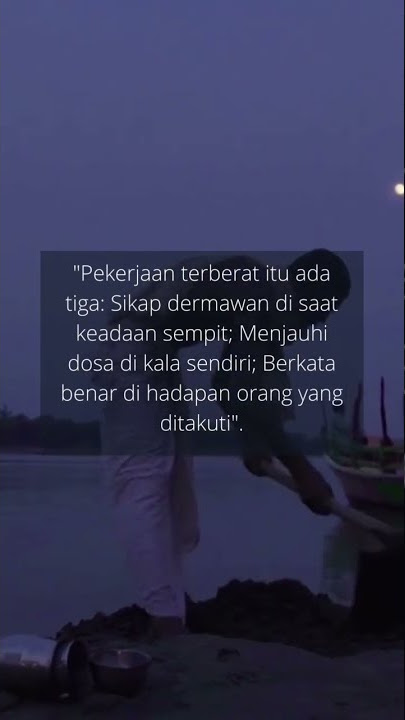 Kata Kata Mutiara Imam Syafi'i | Pekerjaan terberat itu ada tiga? #shorts