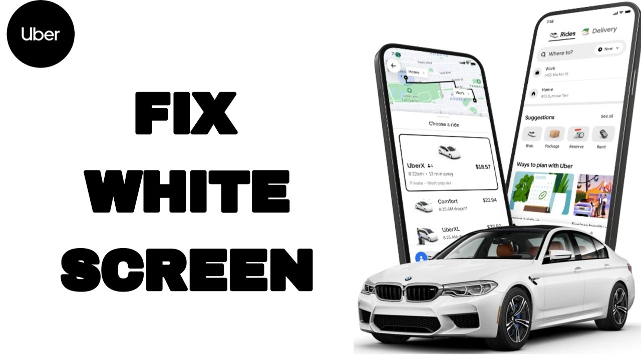 How To Fix And Solve White Screen On Uber App | Easy Fix