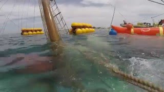 Refloat Salvage  sailboat  diving team Pinguim sub