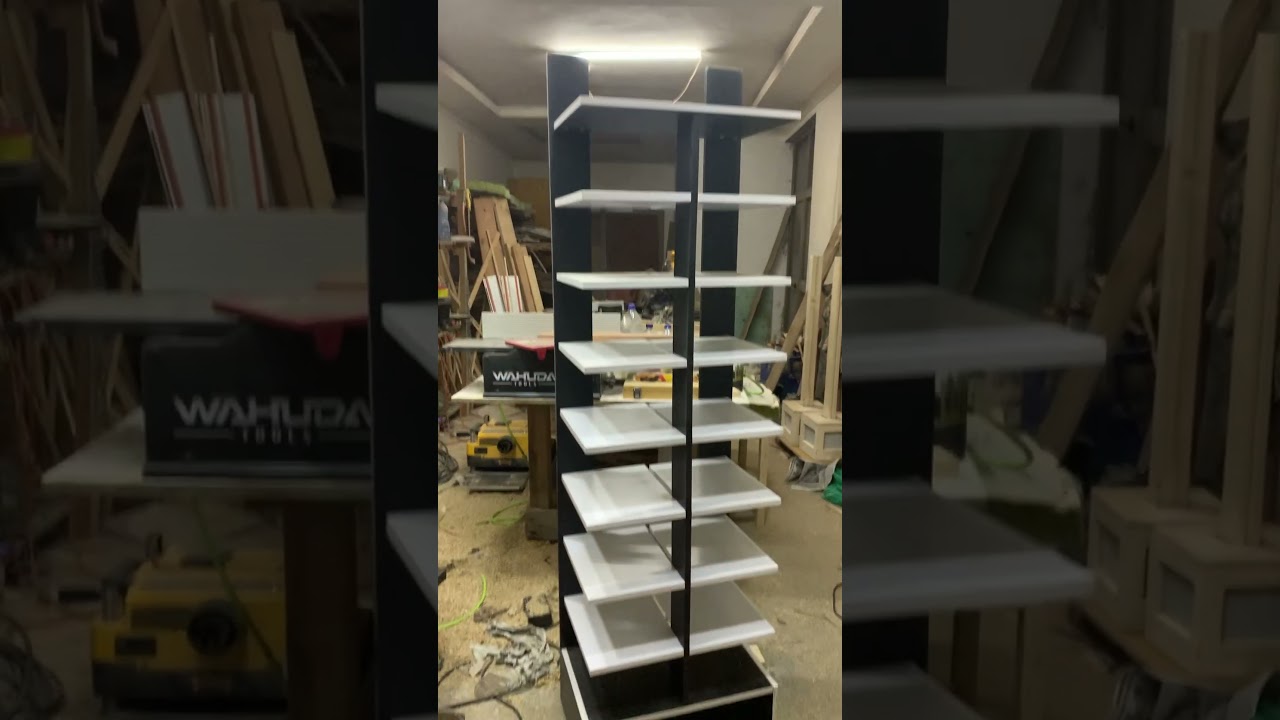 Custom Floating Shoe Rack Display Unit
