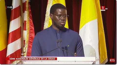 5EME ASSEMBLÉE PLÉNIÈRE DES CERAO : DISCOURS DU PRESIDENT BASSIROU DIOMAYE FAYE