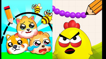 Draw To Smash Logic puzzle VS Save the Dog || GamePlay