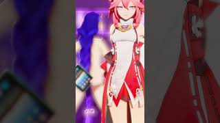 【Genshin MMD】Raiden Shogun Yae Miko Simple Dimple #genshinimpact #mmd #shorts #raidenshogun #yaemiko
