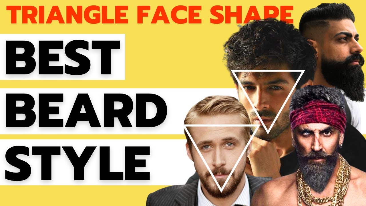 Triangle face shape with different hairstyle examples - illustration | Face  shape hairstyles, Triangle face hairstyles, Face shapes