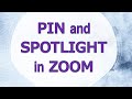 How to Pin and Spotlight in Zoom