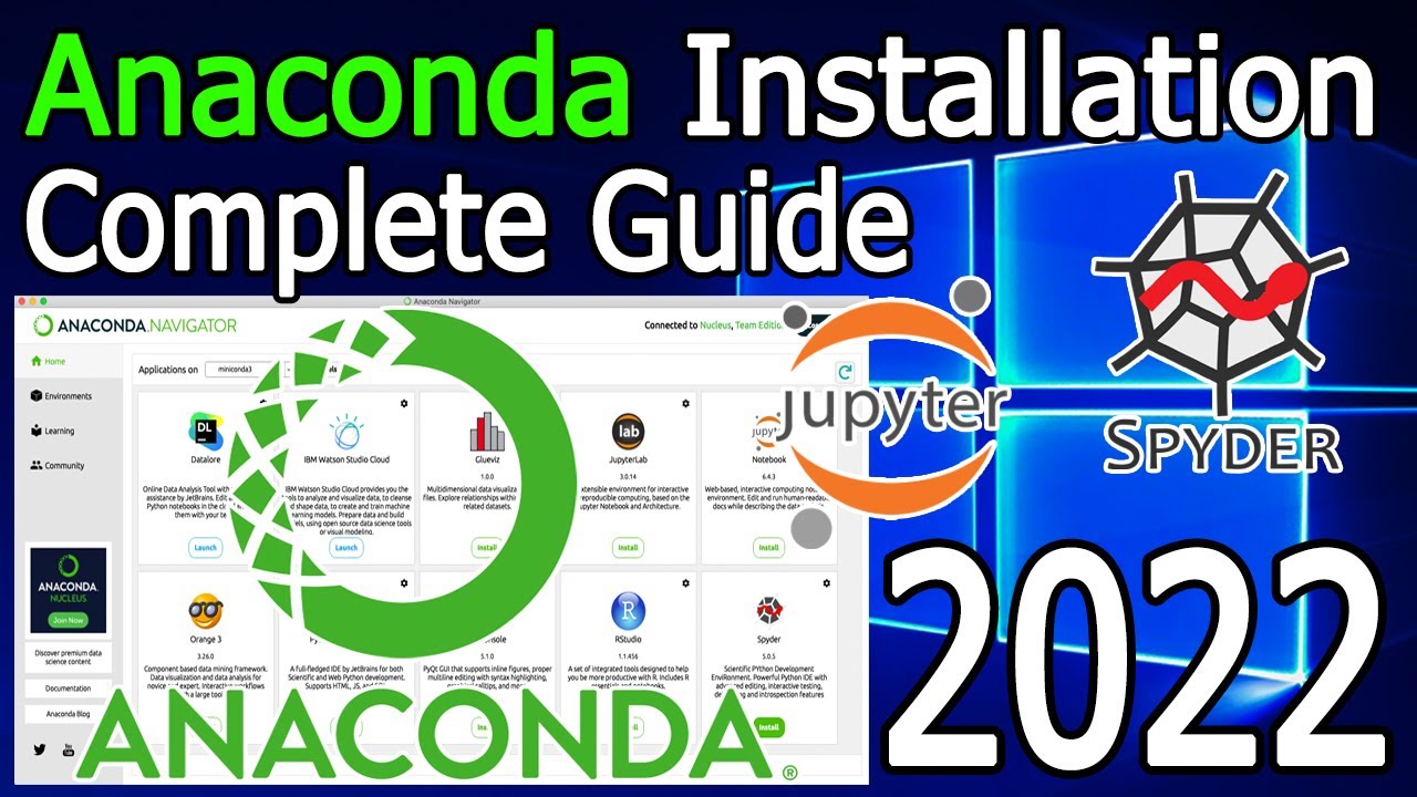 Install Anaconda Python, Jupyter Notebook, Spyder on