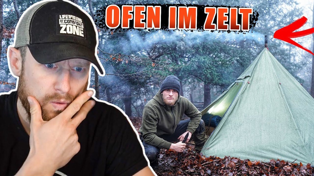 1 Nacht in der WILDNIS mit OFEN im ZELT | Fritz Meinecke reagiert