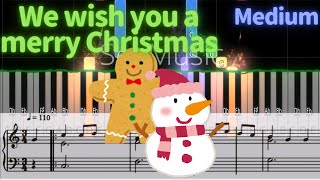 [Piano Cover] We wish you a merry Christmas - English Christmas Carol - Medium [Sheet music]