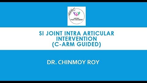 5 Minutes video on SI Joint Intra articular intervention