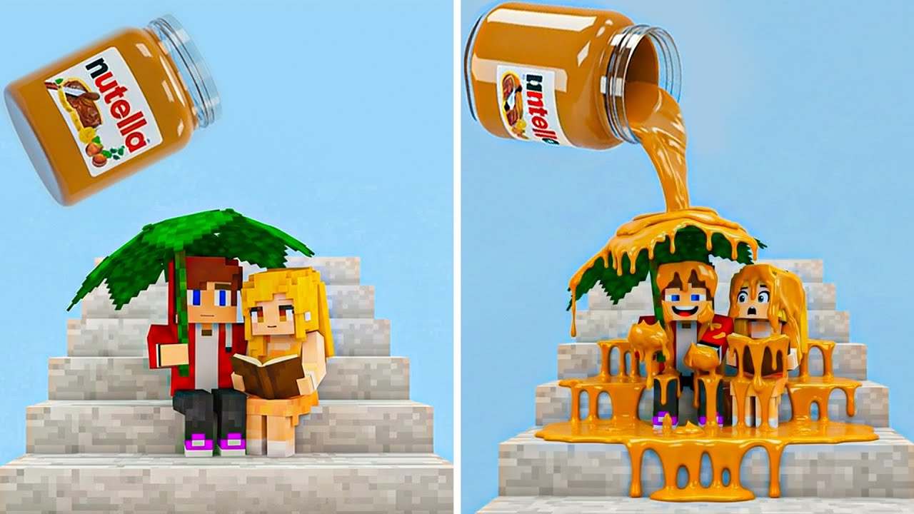 Minecraft But Nutella Has Realistic Physics with Maizen JJ | ZenBlock Craft