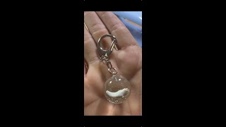 Puppy Baby Tooth Resin Keepsake Keychain #keepsake #keepsakes #puppy #resinart #resincrafts