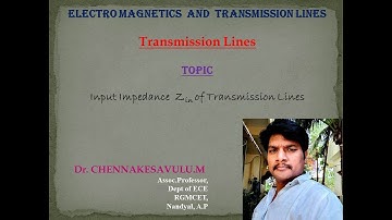 Transmission Lines: Input Impedance Zin