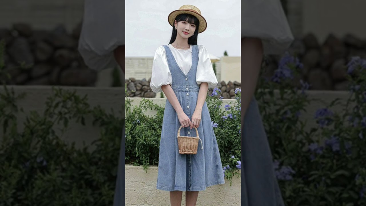 Korean denim dress 💗✨ 