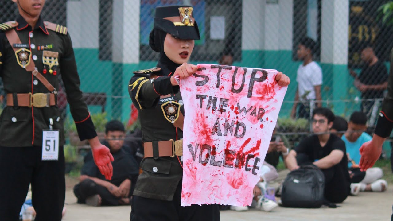STOP THE WAR AND VIOLENCE | PASKIBRA SMAN 1 TELUKJAMBE (A) | LPBB GLOBARIS KT 2025