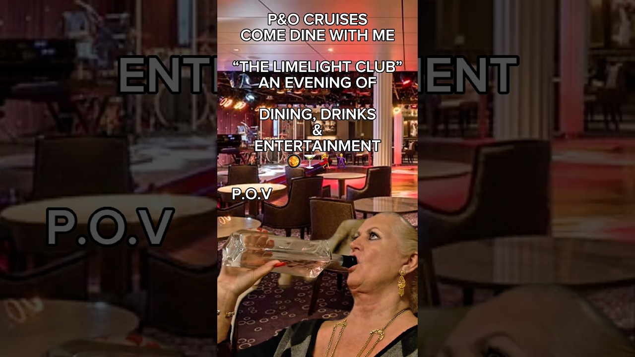 P&O Cruises: Come Dine With Me at the Limelight Club🍸#pocruises #travel #limelightclub #kimwoodburn