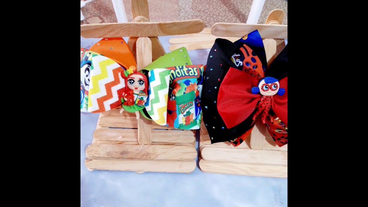 Exhibidor de moños con abate lenguas🎀🎀🎀♻️