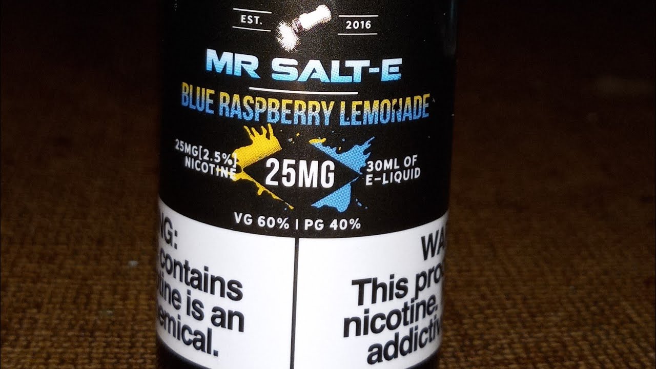 MR. SALT-E - E-LIQUID - BLUE RASPBERRY LEMONADE FLAVOR - REVIEW!