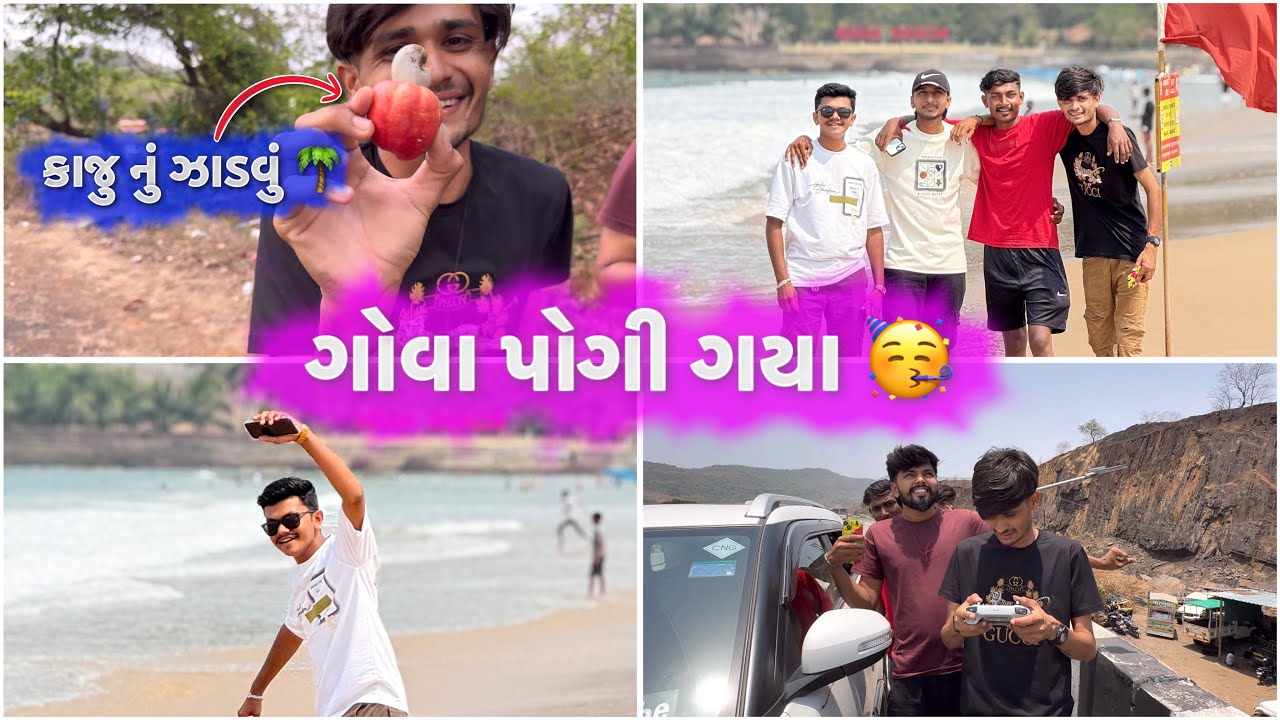 Finally Goa Aavi Gyu 🥳🍺 | કાજુનું ઝાડવું 🫨