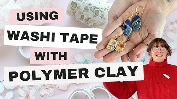 How to use Washi Tape with Polymer Clay Tutorial (embellishing and embedding)