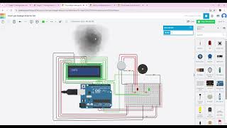 Circuit design smart gas leakage detector bot Tinkercad