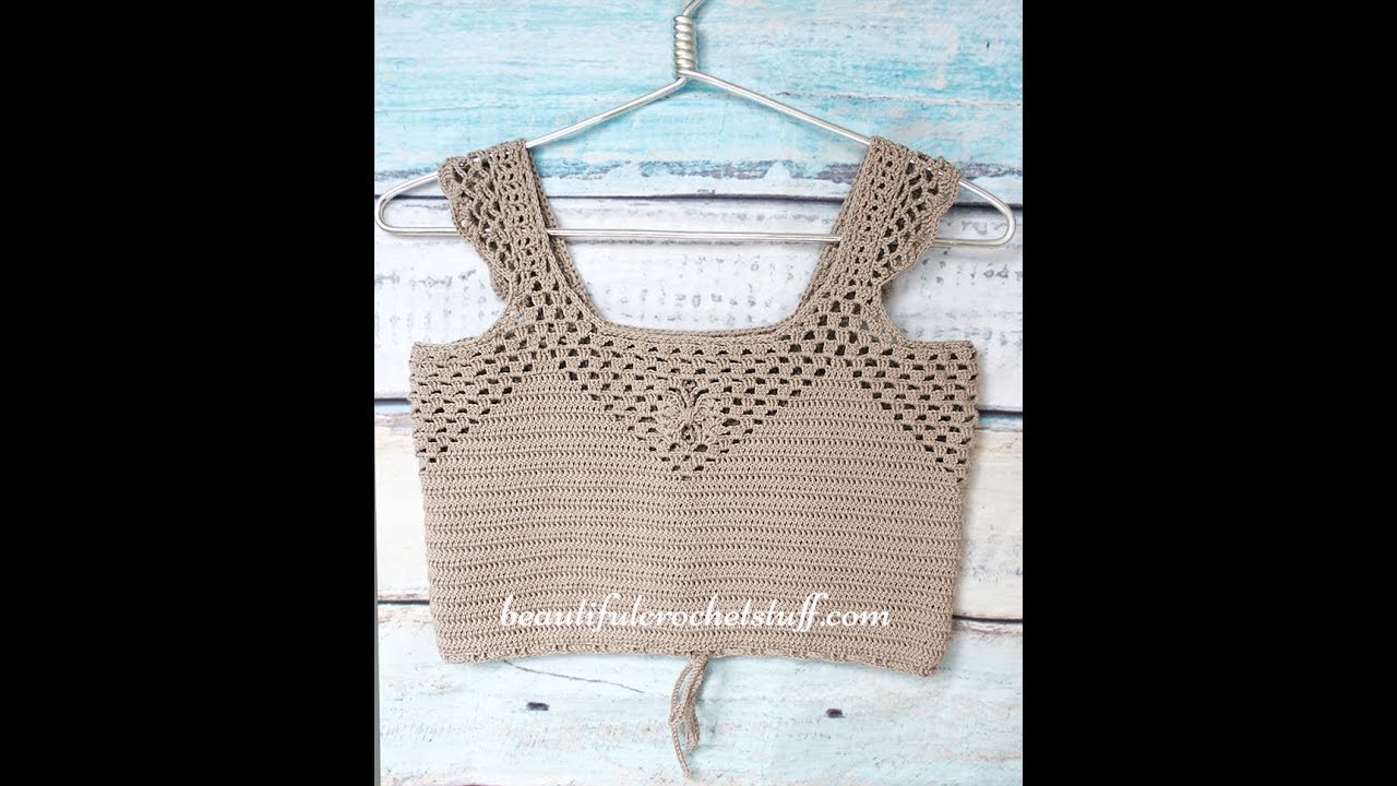 Crochet Crop Top Forever 21 Style - I Part - YouTube