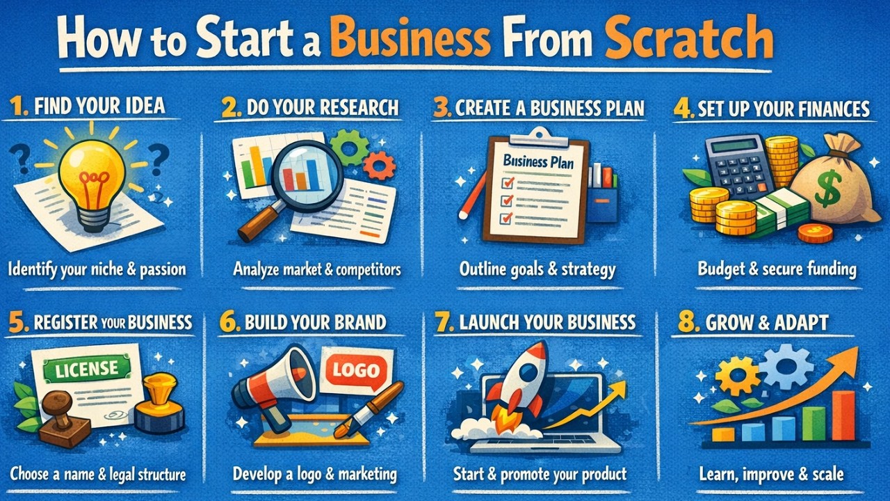 How to Start a Business From Scratch 11 - YouTube