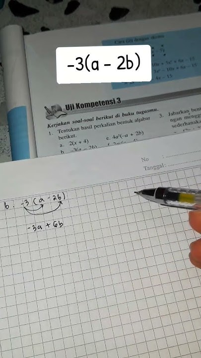 -3(a-2b)= #maths #aljabar #education #edukasi #tutorial #matematikabisa ...