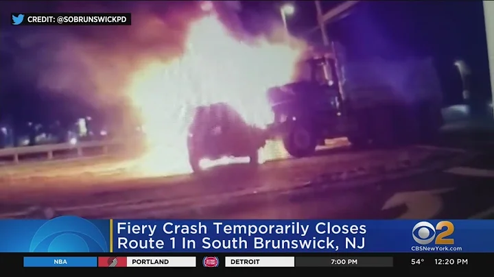 Fiery crash seen on video in South Brunswick