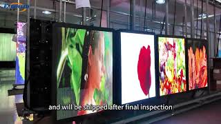 4Pcs Customized P4 Outdoor Pole Led Screen For Zambia Eagerled Led Display Aging Test