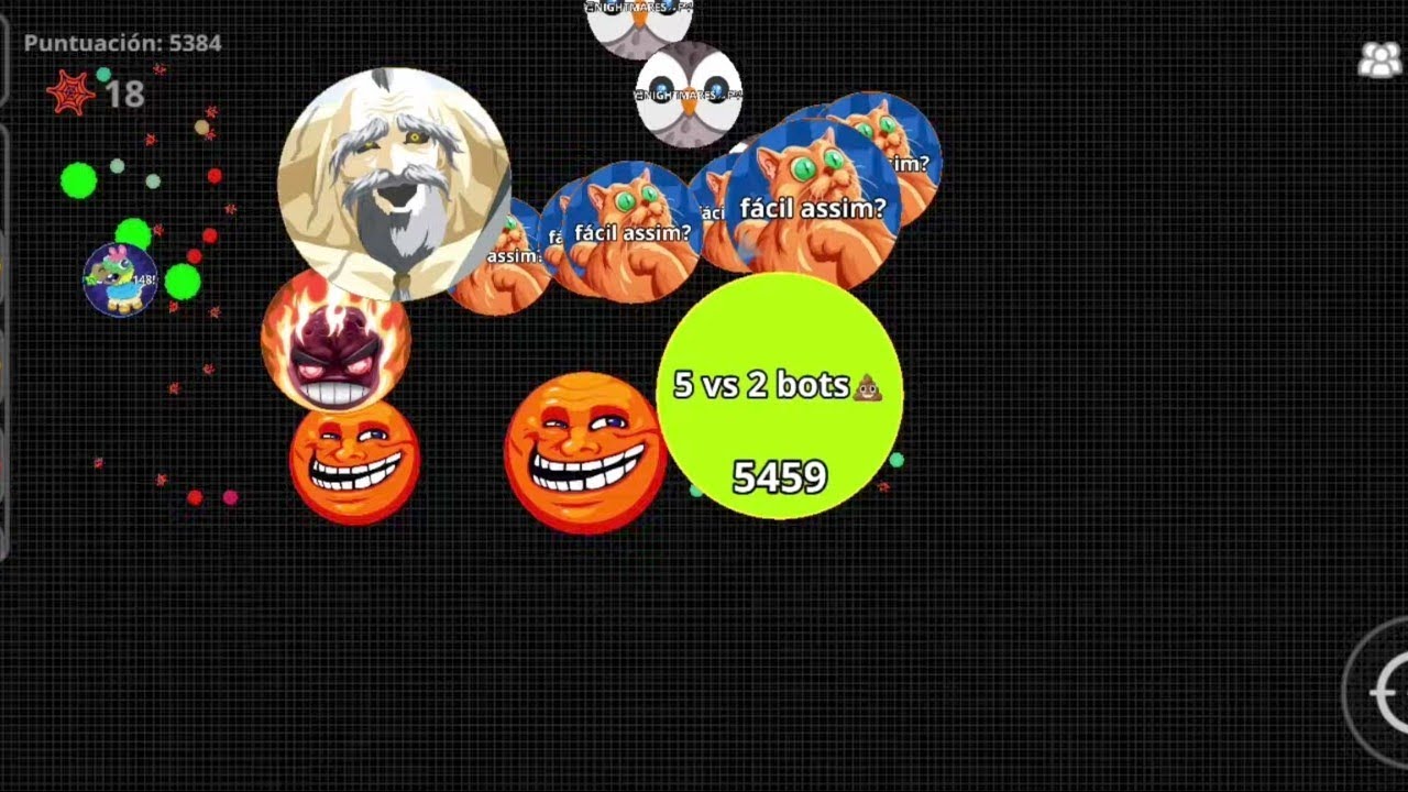 5 VS 2 😆😆【agario mobile】