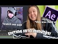 10 minute editing challenge! *after effects* watch me edit