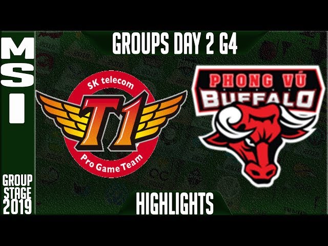 SKT vs PVB Highlights | MSI 2019 Group Stage Day 2 | SK Telecom T1 vs Phong Vu Buffalo