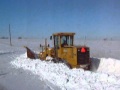 Snow, 8 foot drift, John Deere 672CH Motor Grader