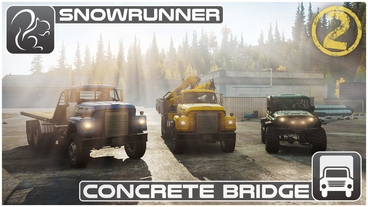 SnowRunner - Michigan Multiplayer (Ep 2) - Concrete Bridge - YouTube